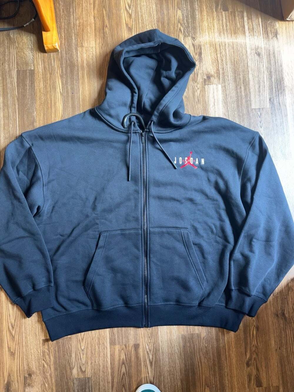 Jordan Brooklyn Oversize Fit Full-Zip Hoodie Black Men's XL. NEW